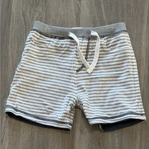 Mud Pie Reversible Gray and White Striped/ Navy Blue Shorts